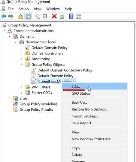 Prometheus Active Directory Deployment