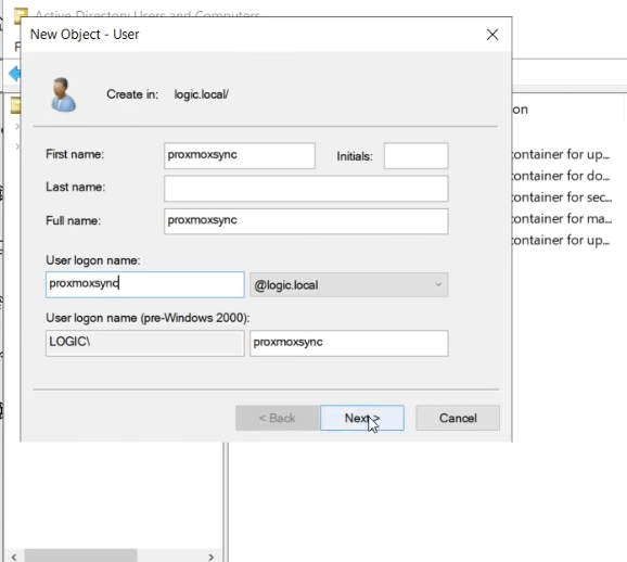 Proxmox Active Directory 1