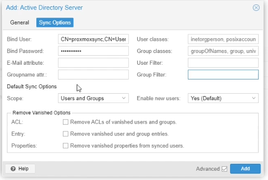 Proxmox Active Directory 5