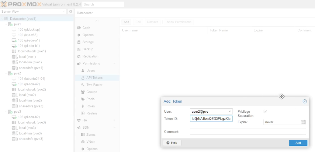 Proxmox API 1