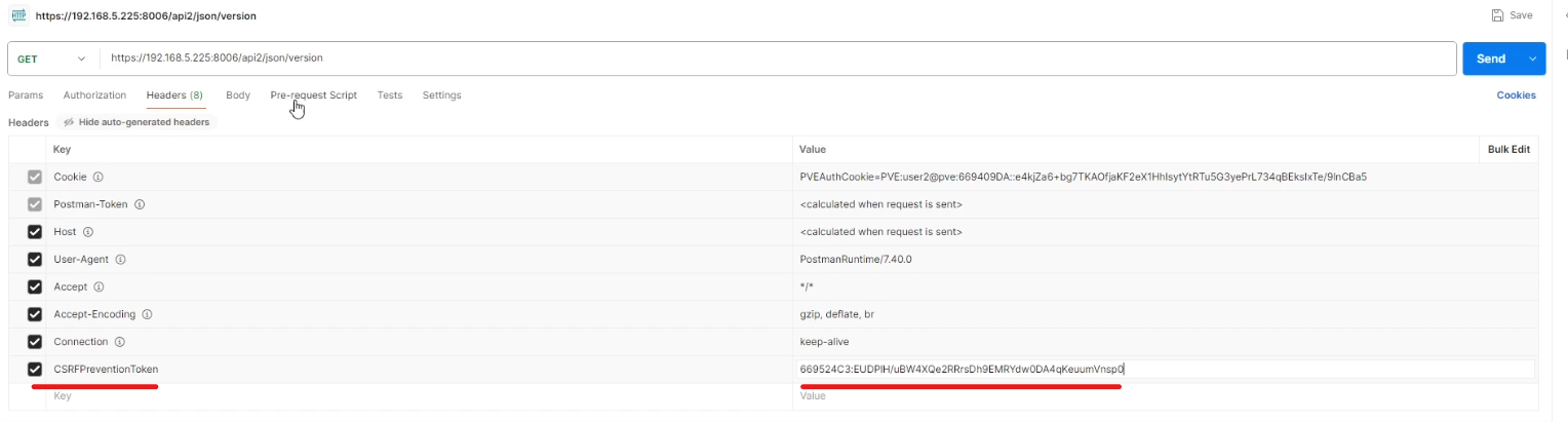 Proxmox API 5