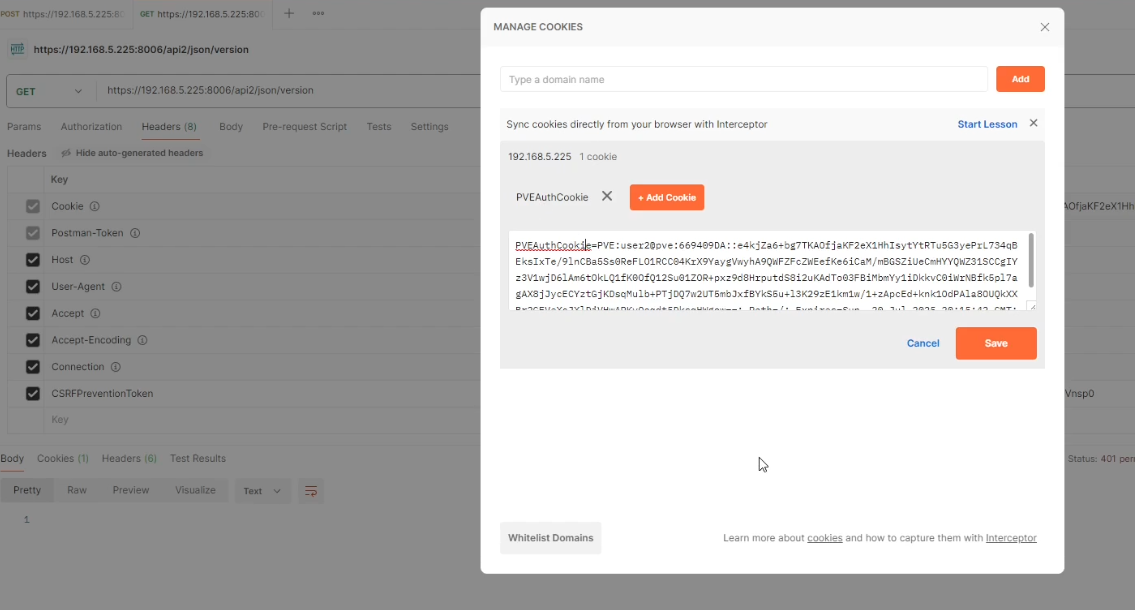 Proxmox API 6
